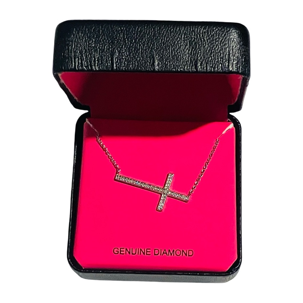 3/$15 Accents By Gianni Argento Diamond Accent Silver Toned Cross Necklace